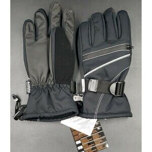 Ski Gloves Sz Small Medium TOUCH SCREEN 3M Thinsulate Waterproof Black Anti-Slip